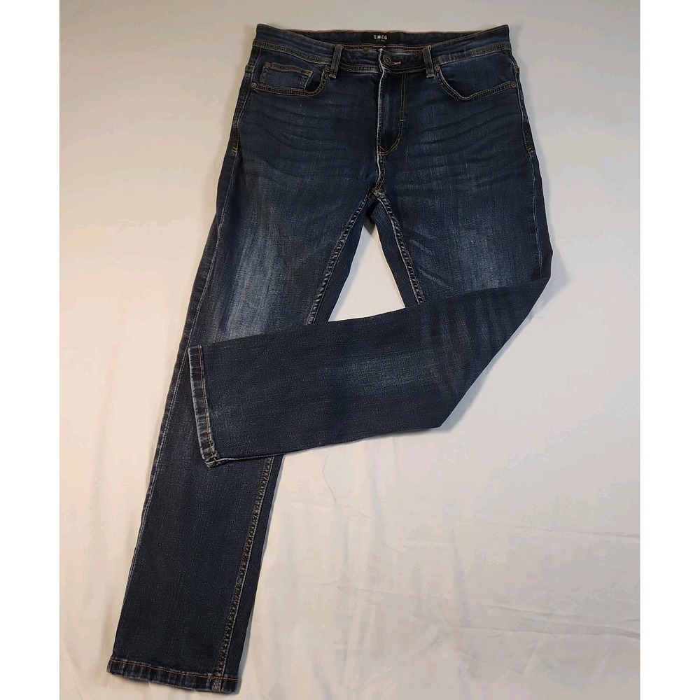 Smog Tapperd Jeans Blue Stretch 32x30 Zip/button Closure